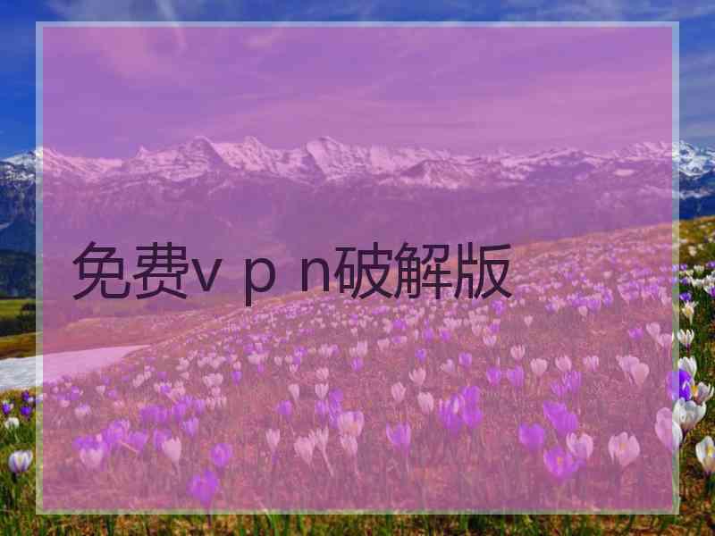 免费v p n破解版