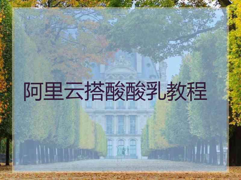 阿里云搭酸酸乳教程