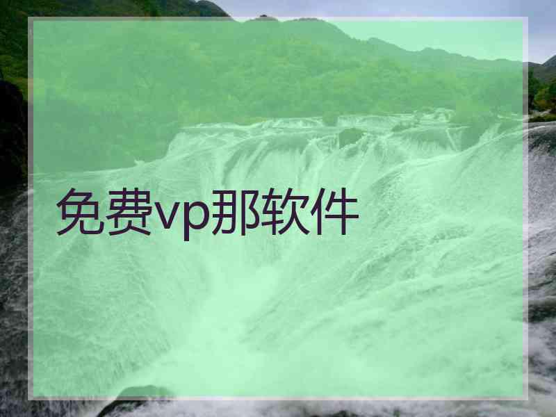 免费vp那软件