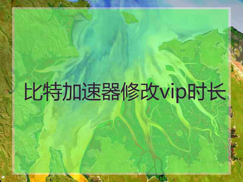 比特加速器修改vip时长